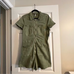 NWT Free People green jumpsuit